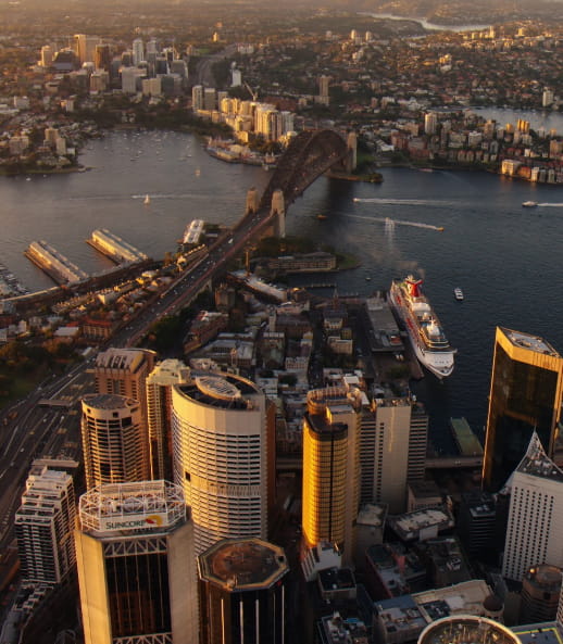 Aerial view of EY Centre, 200 George St Sydney