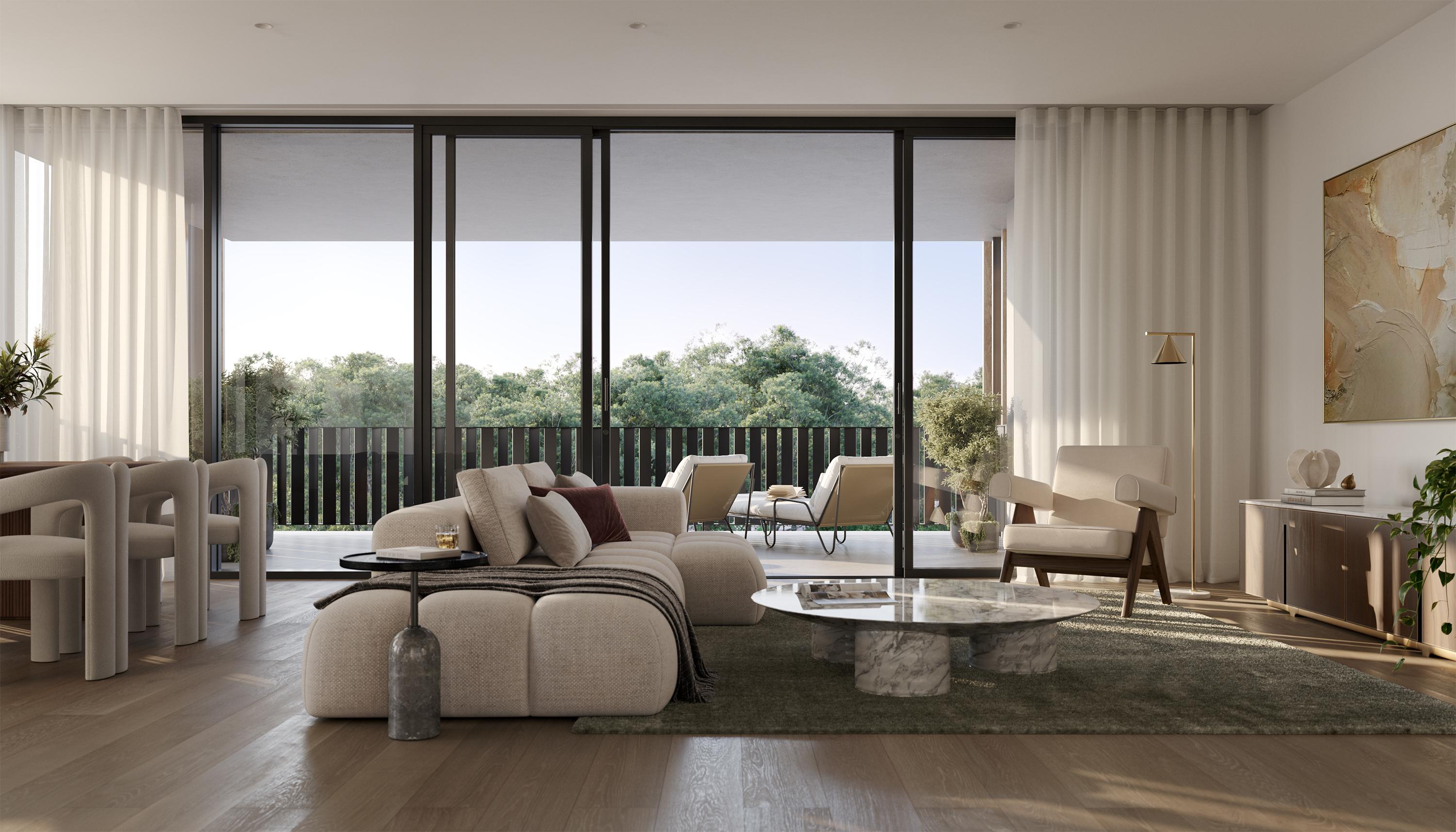 Apartment living room highforest mirvac