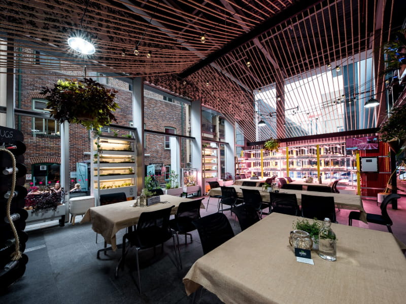 Interior restaurant space