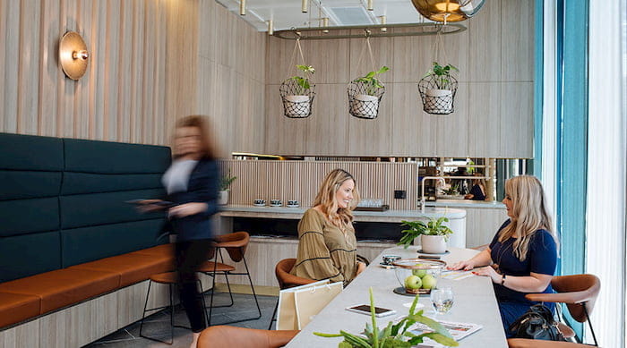 People eating in restaurant