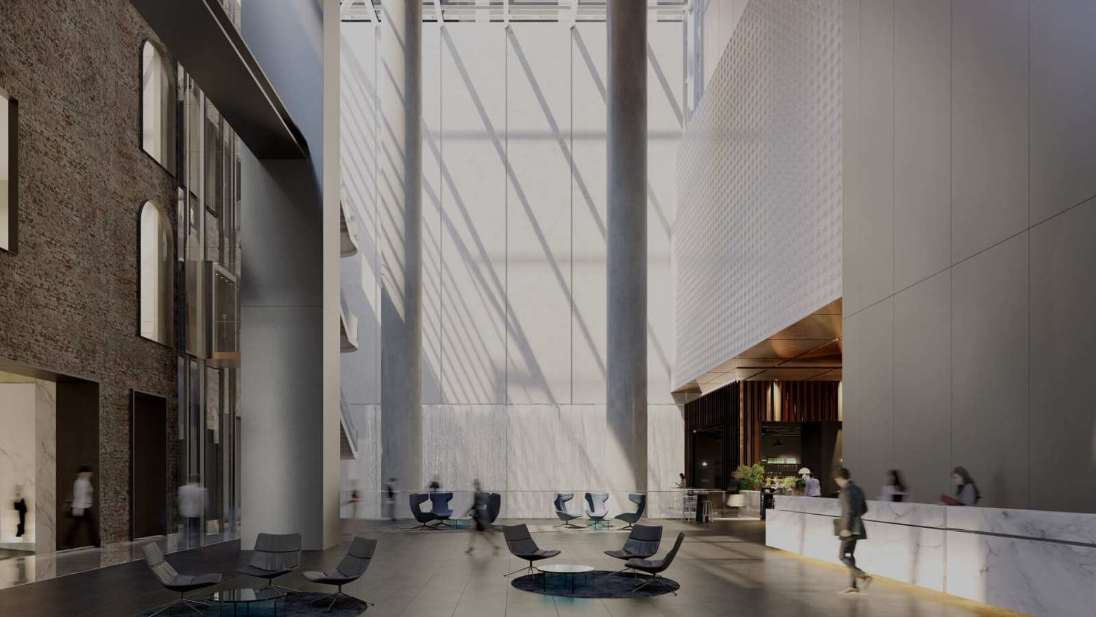 Office building entry