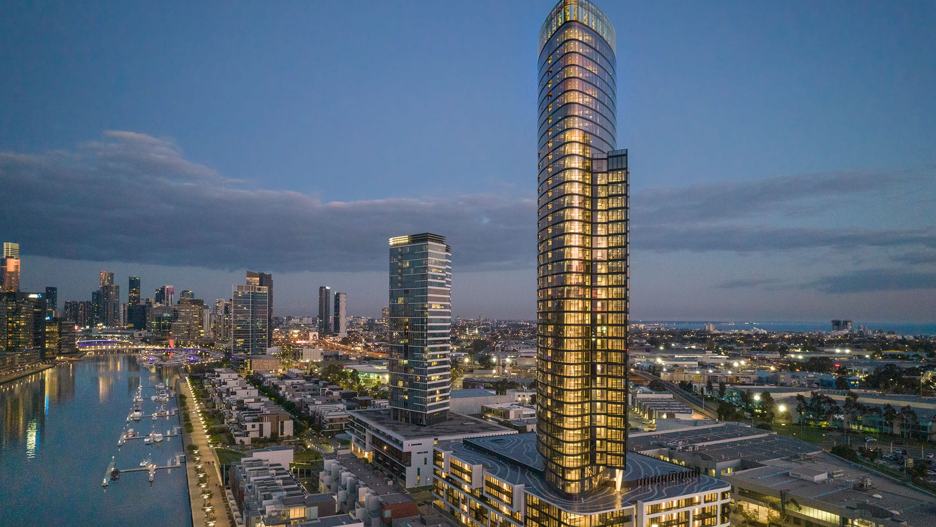 Yarra's Edge in Victoria Aerial Image